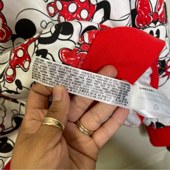 Disney Minnie Mouse Zip up Hoodie with Padded Mouse Ears - Women's Sz XL - Picture 9 of 14